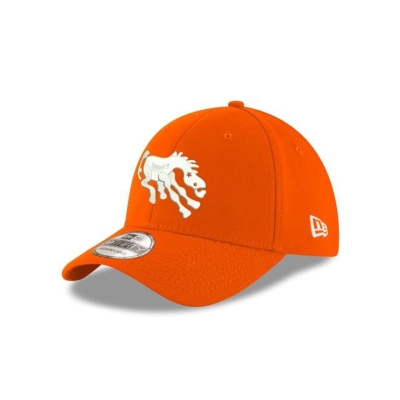 Orange Denver Broncos Hat - New Era NFL Team Classic 39THIRTY Stretch Fit Caps USA7843295